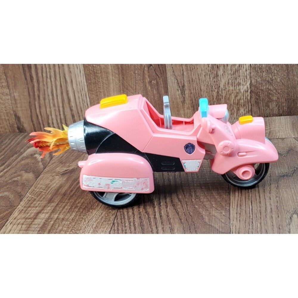 Paw Patrol Liberty Deluxe Pink Motorcycle Spinning Flame Vehicle Toy Car